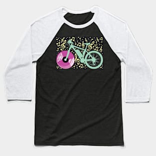 Bicycle Cycling Road Bike Music Record Player Baseball T-Shirt